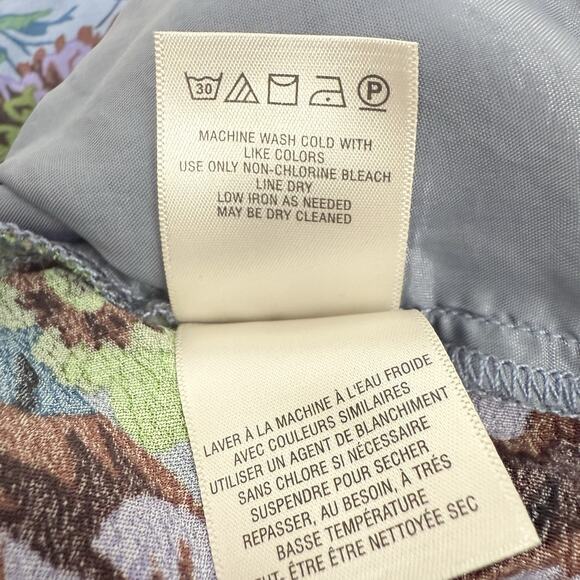 Anthropologie Purple and Blue Floral Wide Leg Pants - Picture 11 of 16